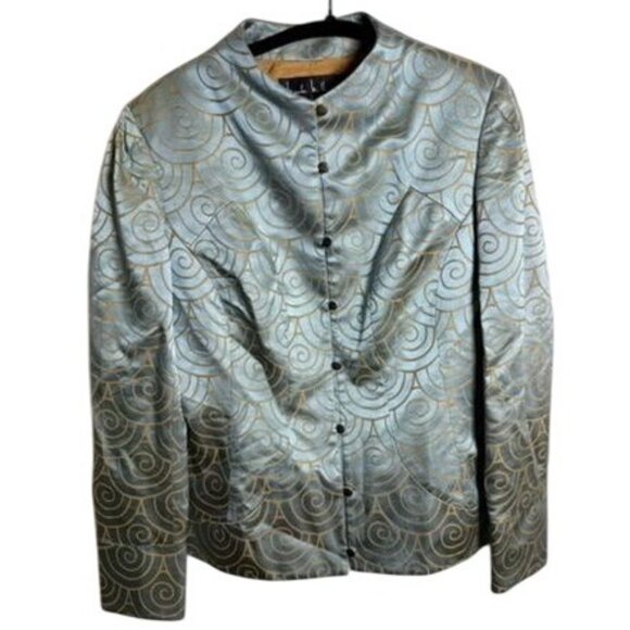 Nicole Miller Collection Silk Blend Brocade Vintage Jacket Size‎ 10 - Picture 1 of 5